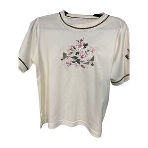 Iridescent Vintage Hummingbird Embroidered Shirt